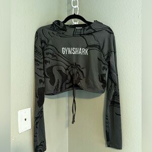 Gym shark cropped hoodie